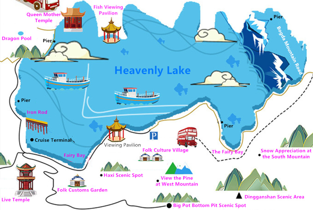 heavenly lake traveling route heavenly lake traveling route