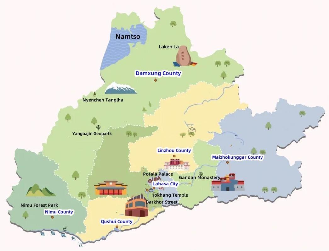 Lahasa Tourism Map Lahasa Tourism Map