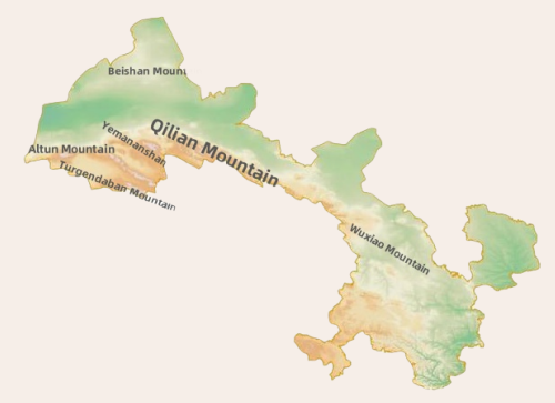Terrain distribution of Gansu Terrain distribution of Gansu